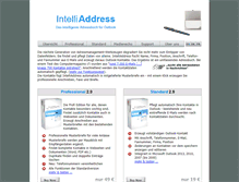 Tablet Screenshot of intelliaddress.com